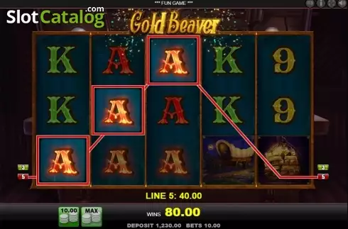 Win screen. Gold Beaver slot