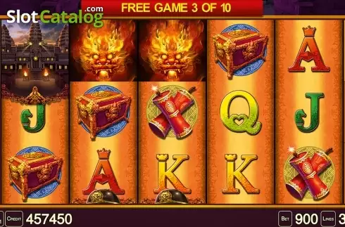 Free Spins screen. Ancient Riches HD slot