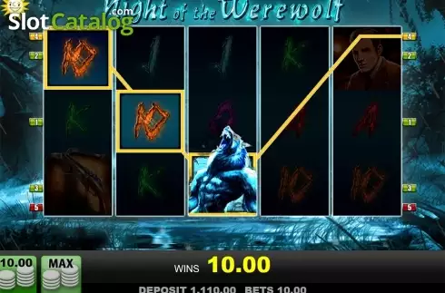 Wild win screen. Night of the Werewolf slot