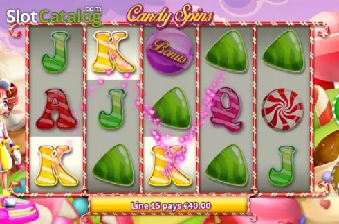 Low Win screen. Candy Spins slot