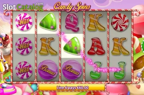 Super Wild Bonus Win screen. Candy Spins slot