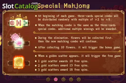 Game Rules screen 2. Mahjong 668 slot