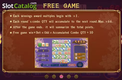 Game Features screen. Mahjong 668 slot