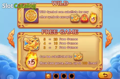 Game Features screen. Fortune Baby (Micro Sova) slot