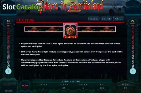 Skärmdump5. Alaxe in Zombieland slot