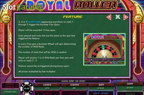 画面4. Royal Roller カジノスロット