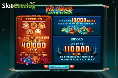 Screen4. Max Damage and the Alien Attack slot