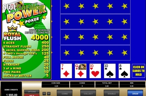 Game Screen. Aces & Faces MH (Microgaming) slot
