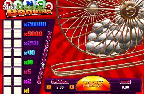 Game Screen. Bingo Bonanza slot