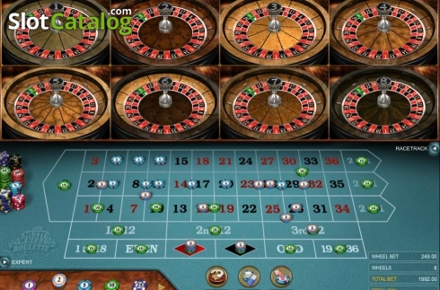 Game Screen. Multi Wheel Roulette Gold slot