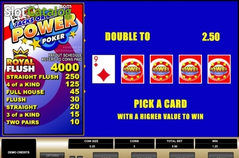 Game Screen. Jacks or Better MH (Microgaming) slot