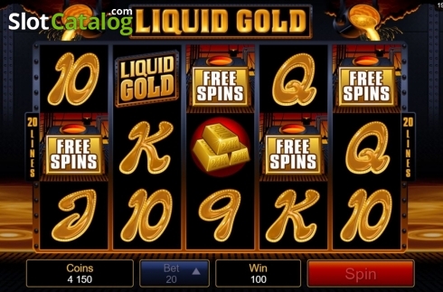 画面3. Liquid Gold (リキッド・ゴールド) カジノスロット