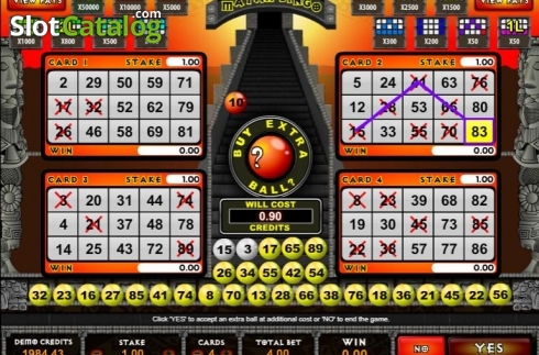 Bildschirm4. Mayan Bingo slot