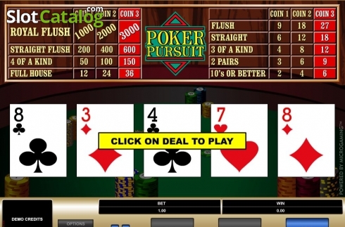 Ekran4. Poker Pursuit (Microgaming) yuvası