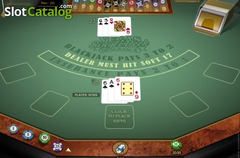 Game Screen. Vegas Downtown Blackjack Gold slot