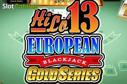 Hi Lo 13 European Blackjack Gold Logo