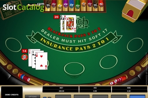 Game Screen. Spanish 21 Blackjack (Microgaming) slot