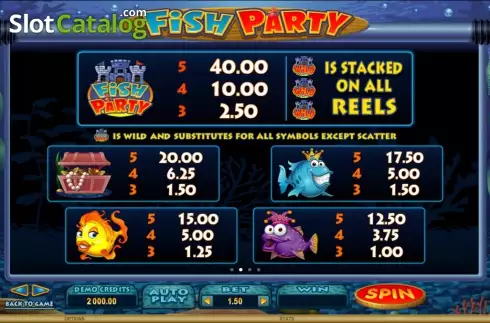 Bildschirm3. Fish Party slot