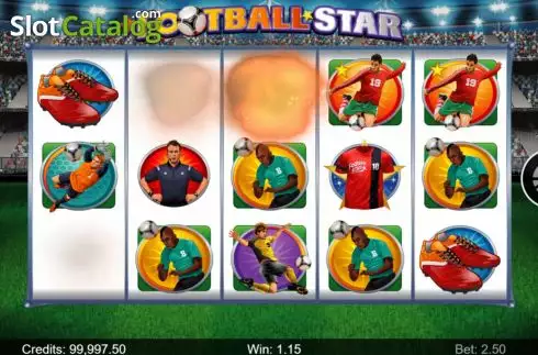 Bildschirm6. Football Star (Microgaming) slot