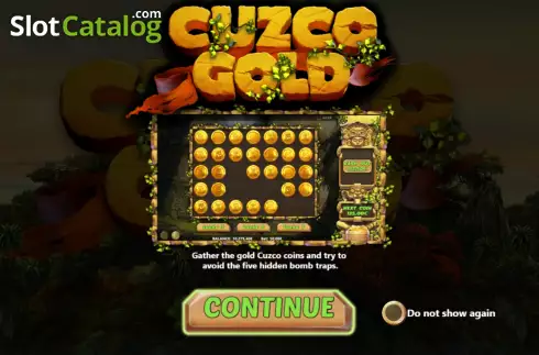Start Game screen 2. Cuzco Gold slot