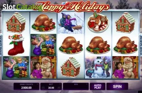 Reel Screen 1. Happy Holidays (Games Global) slot