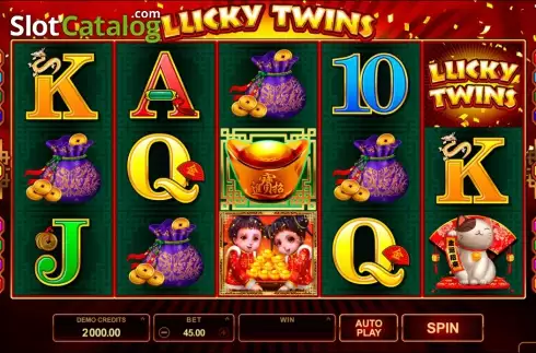 Schermo3. Lucky Twins (Microgaming) slot