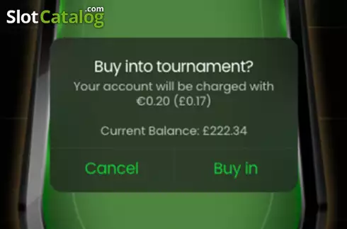 Buy tournament screen. Hold Em Poker 3 slot