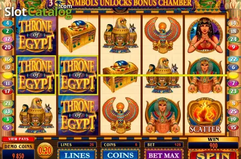 Bildschirm9. Throne of Egypt slot