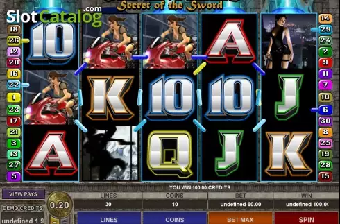 Bildschirm8. Tomb Raider Secret of the Sword slot