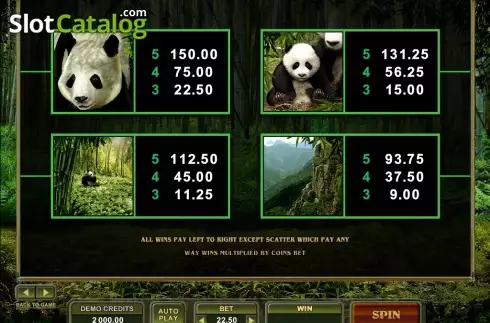 Skärmdump6. Untamed Giant Panda slot