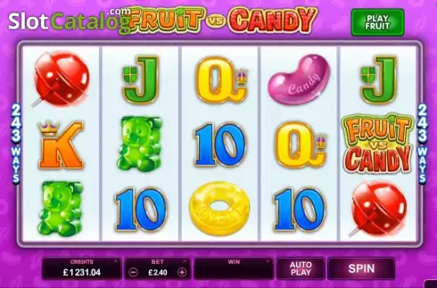 Bildschirm 7. Fruit vs Candy slot