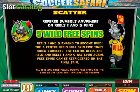 画面3. Soccer Safari (サッカー・サファリ) カジノスロット