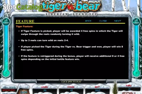 5. Tiger vs Bear カジノスロット
