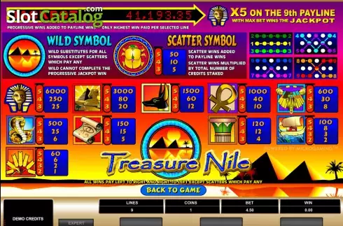 Screen2. Treasure Nile slot