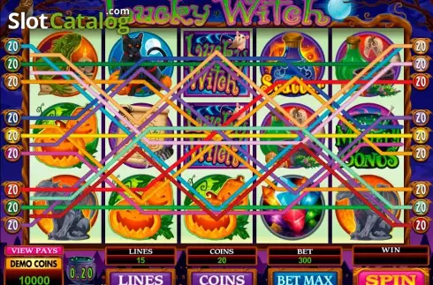 Bildschirm7. Lucky Witch (Microgaming) slot