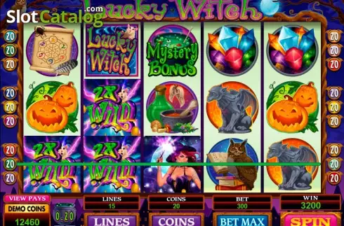 Bildschirm9. Lucky Witch (Microgaming) slot