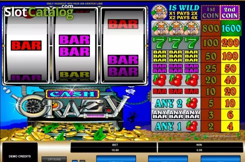 Schermo2. Cash Crazy slot