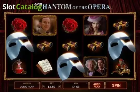 Scatter screen. The Phantom of the Opera (Microgaming) slot