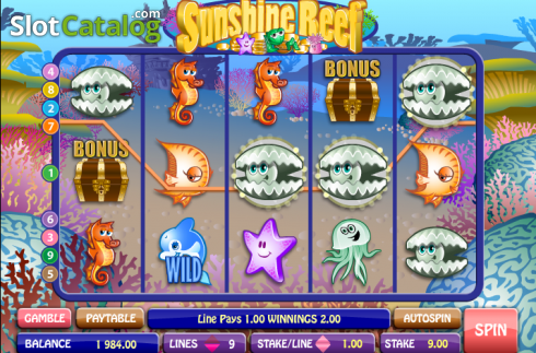 Schermo 2. Sunshine Reef slot