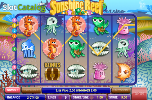 Screen 6. Sunshine Reef slot