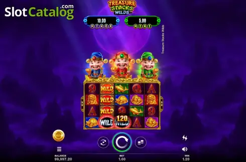 Schermo3. Treasure Stacks Wilds slot
