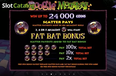 Paytable 1. Boogie Monsters slot
