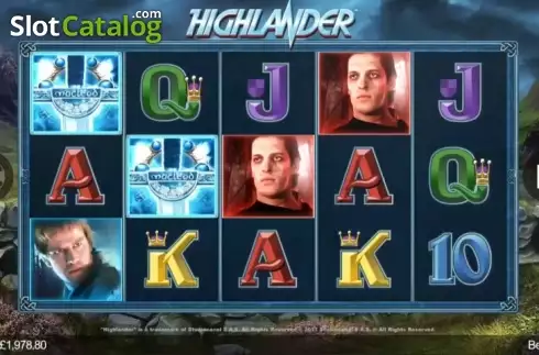 Game Workflow screen. Highlander slot