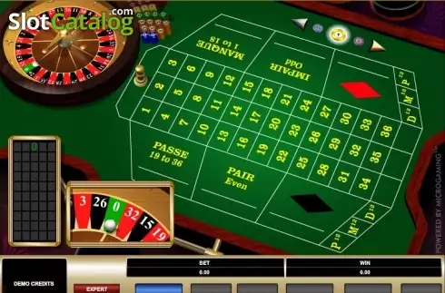 Game Screen 1. French Roulette (Microgaming) slot