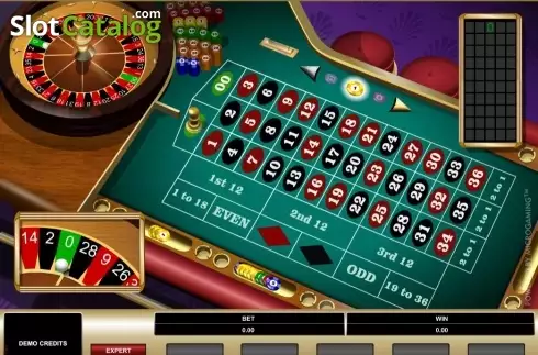Game Screen. American Roulette (Microgaming) slot