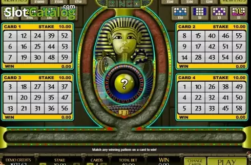 Game Screen 1. Pharaoh Bingo slot