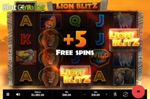 画面7. Lion Blitz (ライオン・ブリッツ) カジノスロット