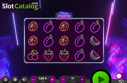 Bildschirm2. Miami Fruits slot