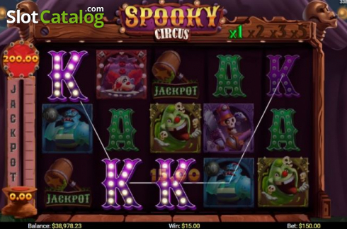 画面2. Spooky Circus (Mobilots) カジノスロット