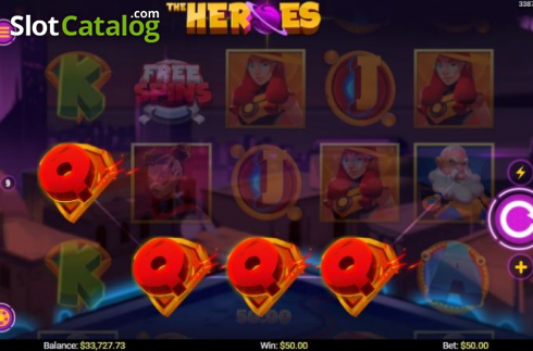 Bildschirm2. The Heroes slot
